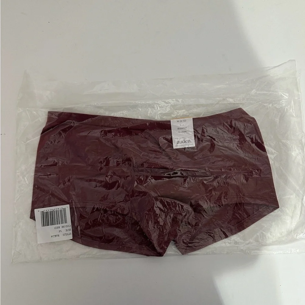 NWT Auden Seamless Boyshort Underwear Medium 8-10 “Red” Wine Burgundy Color - Picture 8 of 8